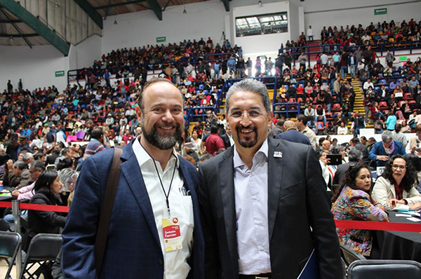 Rector con secretario general de la ANUIES Jaime Vals Sponda R