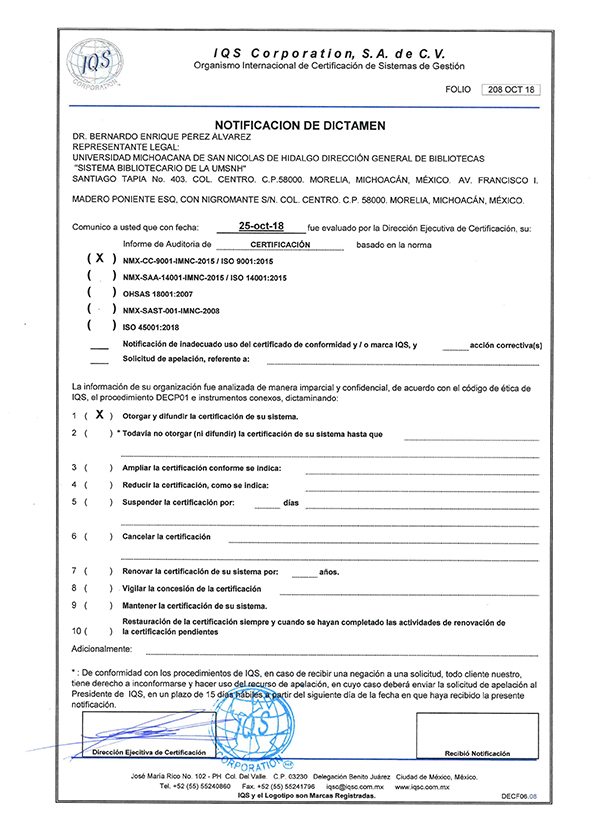 DGB documento certificación 2R